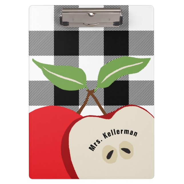 Carpeta De Pinza Nombre Monogramado del maestro Apple White Buffalo (Anverso)