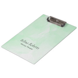 Carpeta De Pinza Nombre personalizado acuarela verde