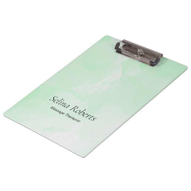 Carpeta De Pinza Nombre personalizado acuarela verde (Angular)