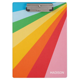 Carpeta De Pinza Nombre personalizado Colores arcoiris