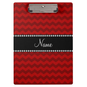 Carpeta De Pinza Nombre personalizado de los chevrons rojos