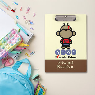 Carpeta De Pinza Nombre personalizado de mono eléctrico de Personal
