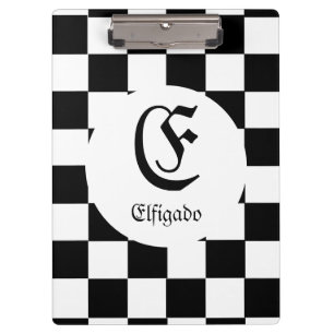 Carpeta De Pinza Nombre personalizado del club de ajedrez inicial