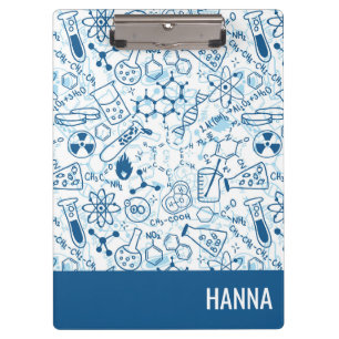 Carpeta De Pinza Nombre personalizado del patrón de doodle de quími