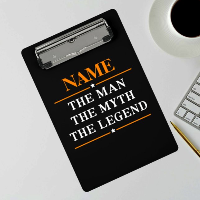 Carpeta De Pinza Nombre Personalizado El Hombre El Mito La Leyenda (Subido por el creador)