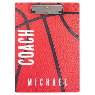 Carpeta De Pinza Nombre personalizado entrenador de baloncesto