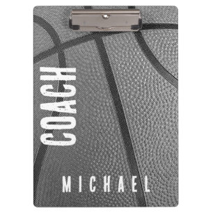 Carpeta De Pinza Nombre personalizado entrenador de baloncesto