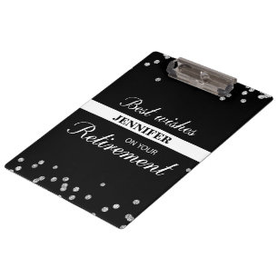 Carpeta De Pinza Nombre personalizado, felicitaciones de jubilación