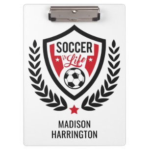 Carpeta De Pinza Nombre personalizado Logo de Fútbol