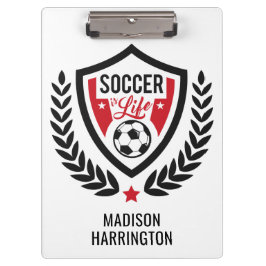 Carpeta De Pinza Nombre personalizado Logotipo de fútbol