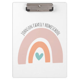 Carpeta De Pinza Nombre personalizado Rainbow Homeschoe
