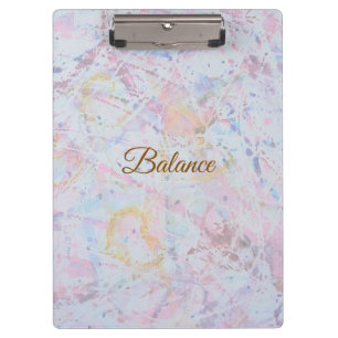 Carpeta De Pinza Nombre personalizado Salpicadura abstracta de acua