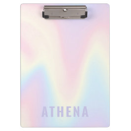 Carpeta De Pinza Nombre suave color arcoiris moderno minimalista