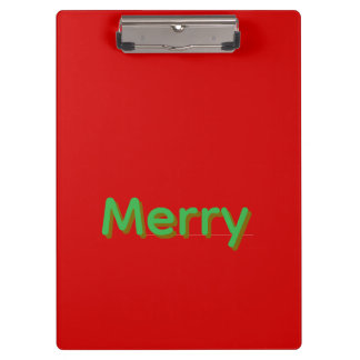 Carpeta De Pinza Nombre verde alegre sobre rojo