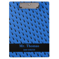Notas de música saxofónicas azul personalizado