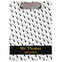 Notas musicales saxofónicas personalizadas en blan