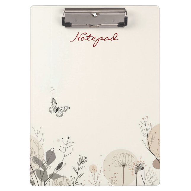 Carpeta De Pinza Notepad decorated with wild plant illustrations (Anverso)