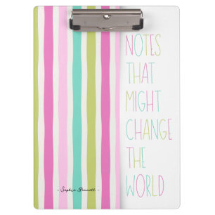 Carpeta De Pinza Notes That Might Change the World – Colorful Strip