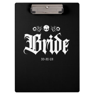 Carpeta De Pinza Novia de Halloween con brujería espeluznante gótic