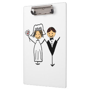 Carpeta De Pinza Novia y novio enrrollados