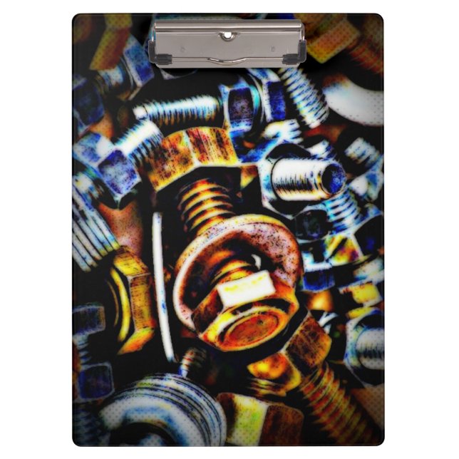 Carpeta De Pinza Nueces y pernos de arte pop (Anverso)