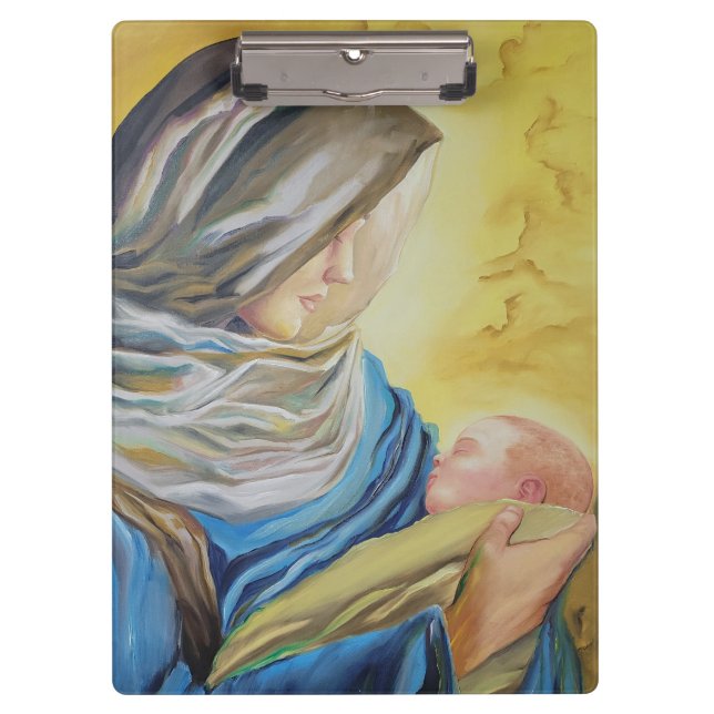 Carpeta De Pinza Nuestra Señora del Silencio agarrando al bebé Jesú (Anverso)