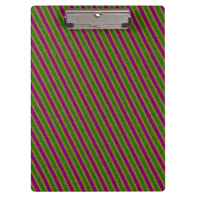 Carpeta De Pinza Nueva Orleans Stripe Purpurina (Anverso)