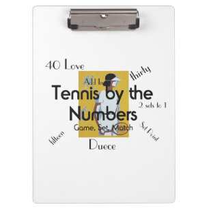 Carpeta De Pinza Números SUPERIORES del tenis