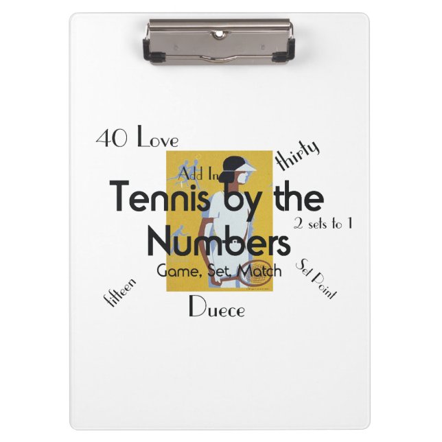 Carpeta De Pinza Números SUPERIORES del tenis (Anverso)