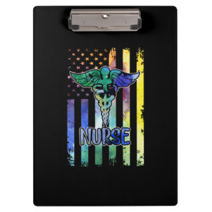 Carpeta De Pinza Nurse Gift Enfermera Bandera Americana