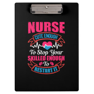 Carpeta De Pinza Nurse Gift   Enfermera Lo Suficiente Para Detenert