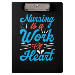 Carpeta De Pinza Nurse Gift La Enfermería Es Un Trabajo De Corazó
