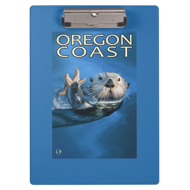 Carpeta De Pinza Nutria de mar de la costa de Oregon (Anverso)