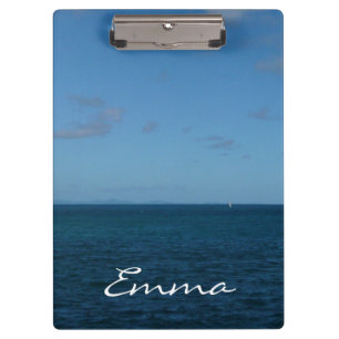 Carpeta De Pinza Océano azul del horizonte de Santa Lucía