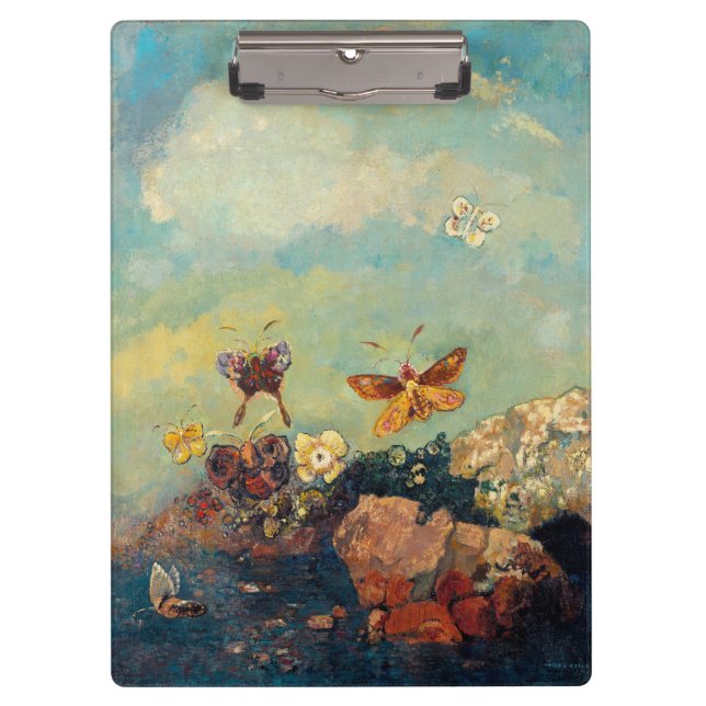 Carpeta De Pinza Odilon Redon Butterflies Simbolismo de época Arte (Anverso)