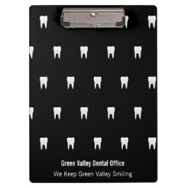 Carpeta De Pinza Oficina de dentista personalizada Diente blanco ne