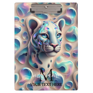 Carpeta De Pinza Oficina Escolar de Impresión de Leopardo Opal Feme