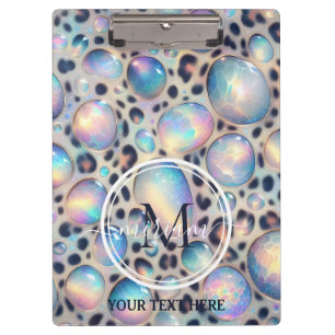Carpeta De Pinza Oficina Escolar Impresión Leopardo Opal Femenina