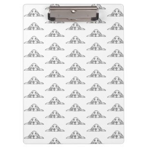 Carpeta De Pinza ojos de perrito simple blanco negro