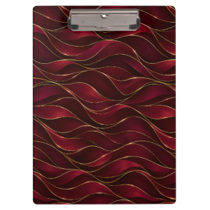 Carpeta De Pinza Olas de mármol rojo burgundy elegantes con acento