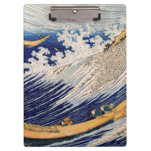 Carpeta De Pinza Olas del Océano de Hokusai Barcos Marítimos