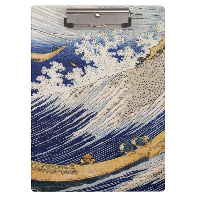 Carpeta De Pinza Olas del Océano de Hokusai Barcos Marítimos (Anverso)