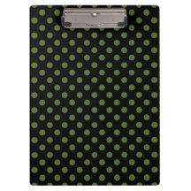 Oliva verde personalizable sobre lunares negros