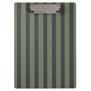 Carpeta De Pinza Olive Green Tick Striped Modern