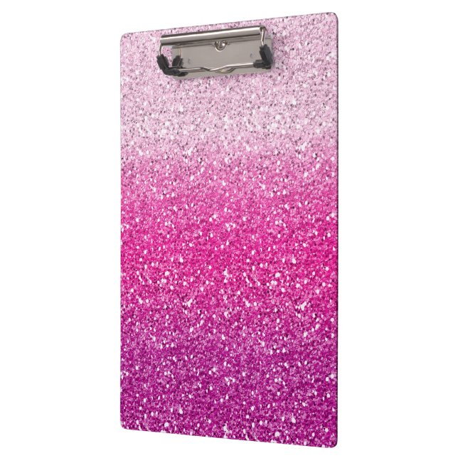Carpeta De Pinza Ombre rosado purpurinoso (Izquierda)