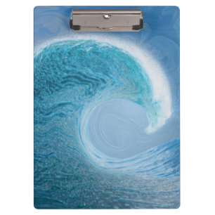 Carpeta De Pinza Onda azul artificial