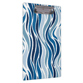 Carpeta De Pinza Ondas abstractas en azul