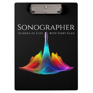 Carpeta De Pinza Ondas de ultrasonido coloreadas por sonógrafos