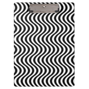 Carpeta De Pinza Ondas negras y blancas