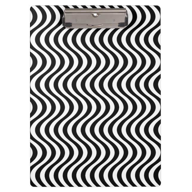 Carpeta De Pinza Ondas negras y blancas (Anverso)